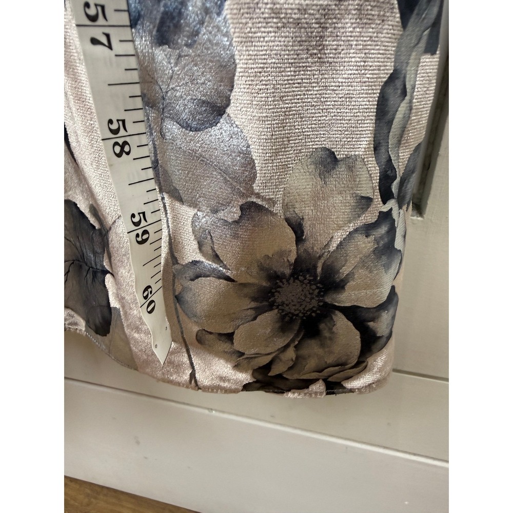 NEW Adrianna Papell FOIL Velvet Floral Maxi Dress GOWN Women 16W Taupe Burnout - Picture 13 of 13